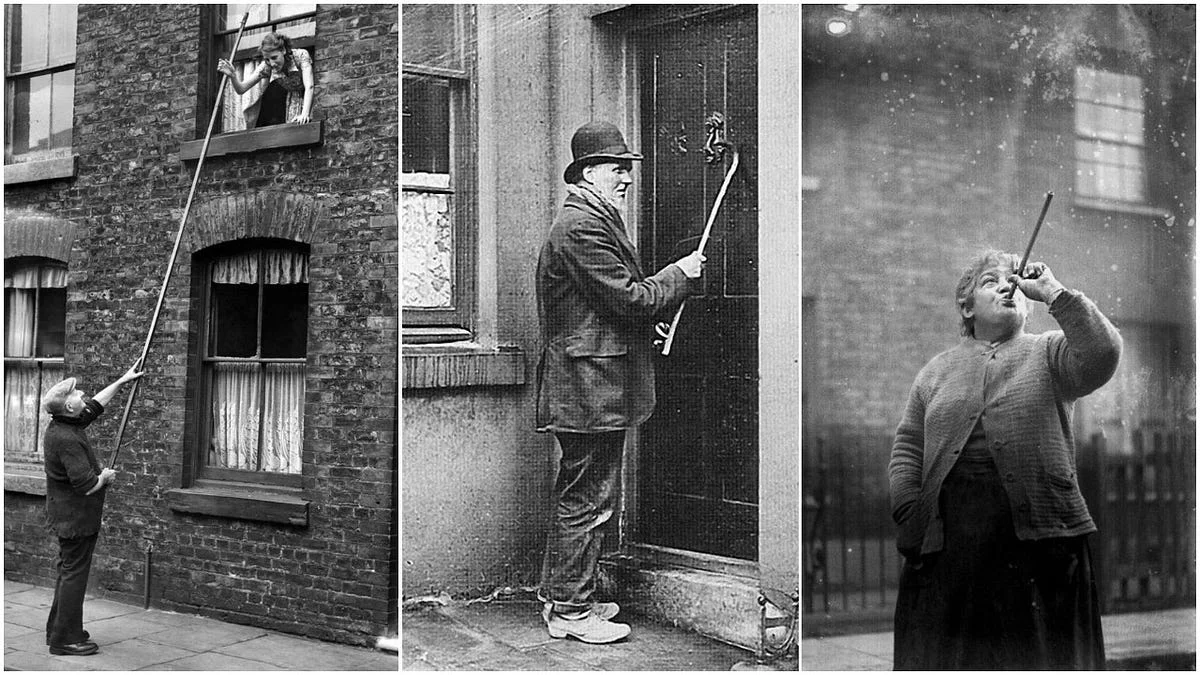 knocker-uppers who would literally knock on people’s windows to wake them up