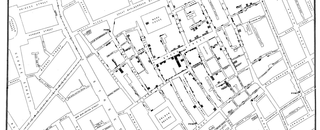John Snow Broad Street pump: modern epidemiology and disease mapping