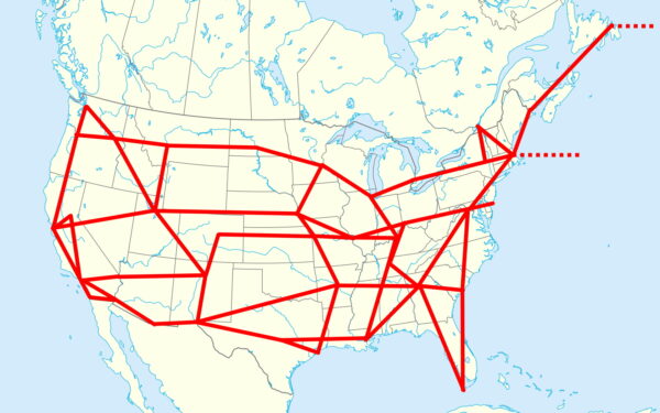 Transatlantic telegraph cable